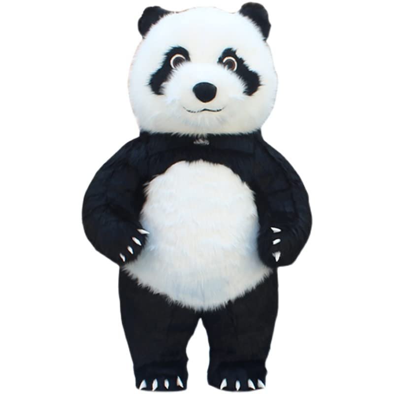 Inflatable Panda Costumes Party Advertising Cosplay Plush Cartoon Costume Customize for Adult Character Mascot Funny Dress mascot costumes for adults, Black and White, 102 inches