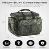 DODO DEER Fishing Tackle Bag Large Tackle Box Fishing Bag Water Resistant Fishing Gear Storage Bag with Rod Holder for Freshwater & Saltwater (Large Incognito Camouflage Without Trays,Large) view 4