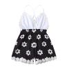 AnFeng Baby Girls Suspender Sunflower Romper Toddler Jumpsuit Backless Ruffles Printed Jumpsuit (Black, 2-3 Years) view 1