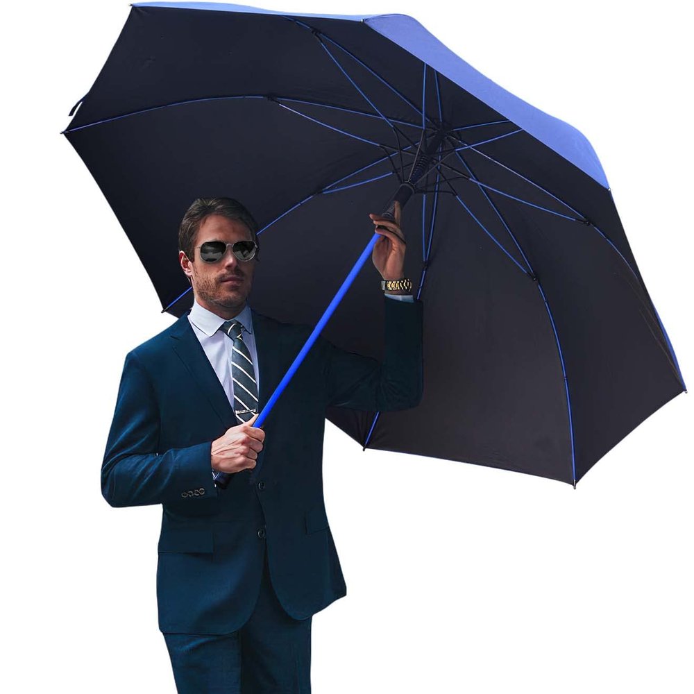 Lynkaye Golf Umbrella 80 Inch Extra Large Oversize, Automatic Open Golf Umbrella Windproof Rain Stick Umbrella UV Protection Sports Umbrella