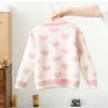FindThy Girls Heart Print Cute Cardigan Long Sleeve V Neck Brushed Sweater Kawaii Cardigan Coat(0944-White-XXL-LB) view 3