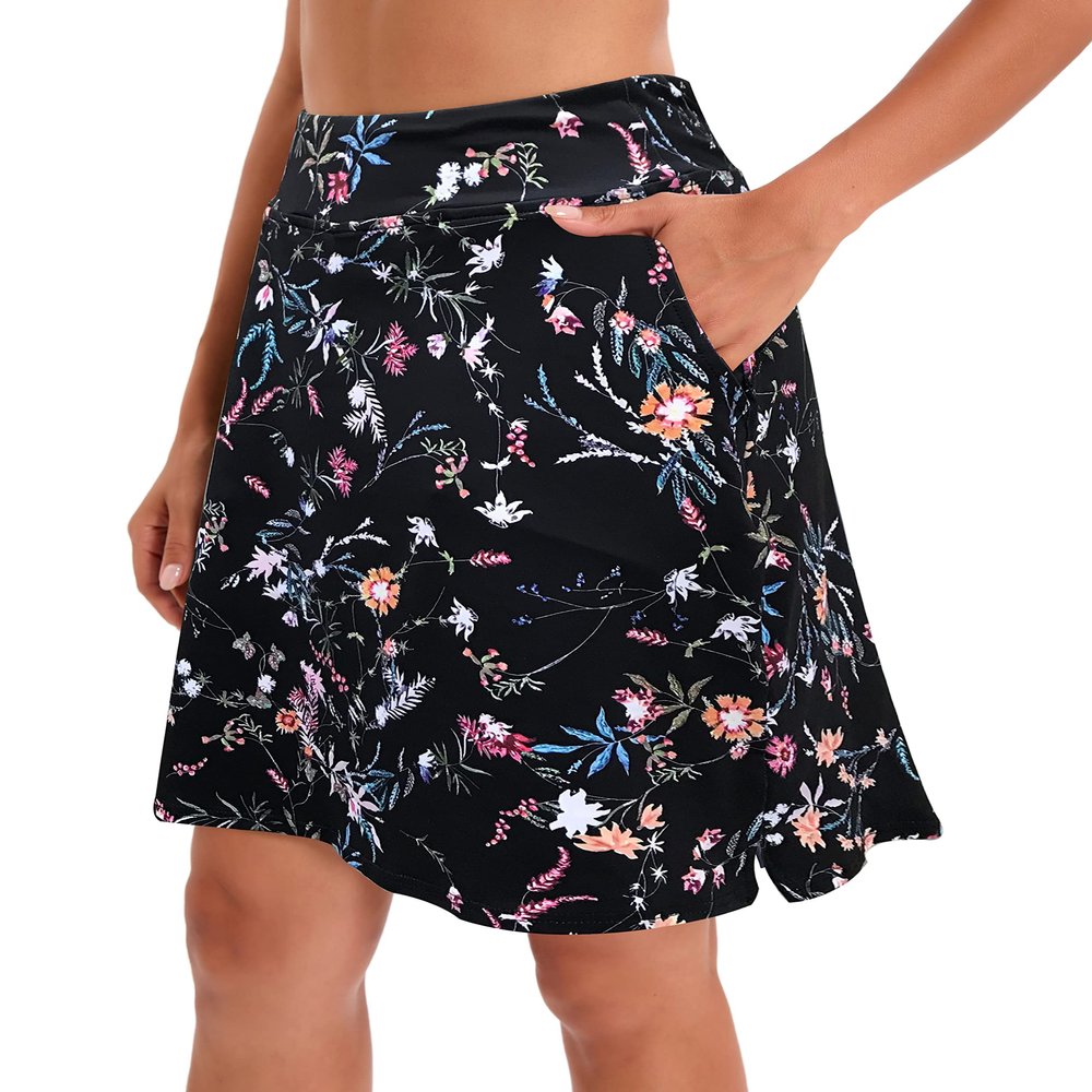Jhsnjnr Women High Waisted Tennis Skirts Long Skort Summer Athletic Skorts with Pockets