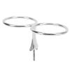 Double Ring Drink Holder Double Ring Cup Drink Holder Stainless Steel Beverage Bottle Storage Rack for Marine Yachts Boats RV view 1