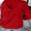 Dokotoo Womes Fall Solid Color Full Zip Up Hoodie Long Sleeve Hooded Sweatshirts Pockets Jacket Coat for Women Teen Girls 2025 Fashion Casual Red Medium view 4