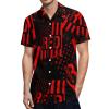 R.E.D Remember Everyone Deployed Red Friday Printed Men's Short-Sleeve Shirt Regular-Fit Button Down Shirts with Pocket view 1