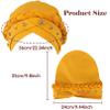 4 Pack Women's Turban Cap, Beaded Headscarf Beanie, African Braid Turban Cap for Women, Twisted Beaded Wrap Hat (Black, Purple, Brown, Yellow) view 2