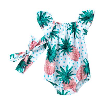 AnFeng Girls Solid Sling Jumpsuits Halter Jumpsuit Floral Ruffle Jumpsuit Elastic Waisted Shorts Jumpsuit (Blue, 0-3 Months)