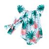 AnFeng Girls Solid Sling Jumpsuits Halter Jumpsuit Floral Ruffle Jumpsuit Elastic Waisted Shorts Jumpsuit (Blue, 0-3 Months) view 1
