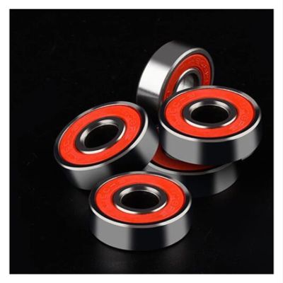 SUOFEILAIMU 608 Skate Scooter Skateboard Wheels Spare Bearings ABEC-9 Ball Roller Precision Shafts Bearing Steel 608RS (Color : Red, Inner Diameter : 8mm)
