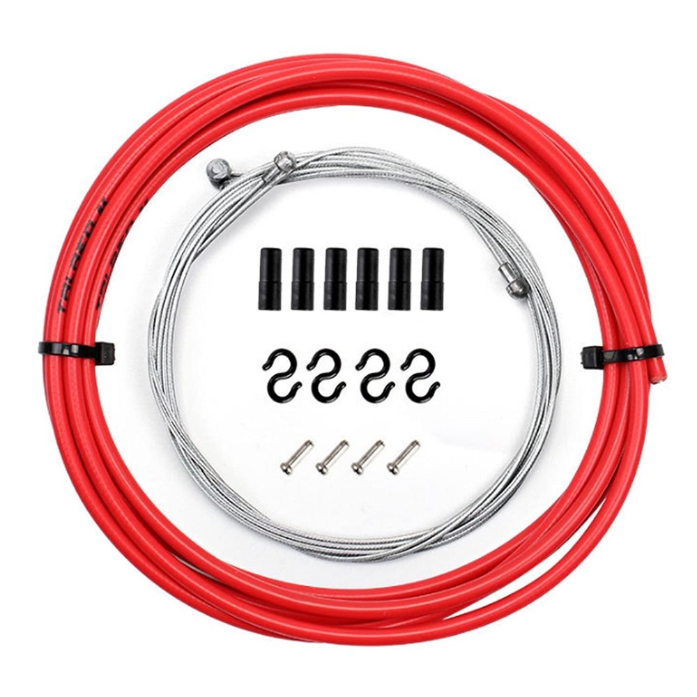 KOVNOVI Bicycle Brake Cable Housing 5mm Mountain Road Bike 2.5mm Brake Line Tube Sets Gear Derailleur Bike Accessories Accessories (Color : Red Brake)