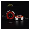 SUOFEILAIMU 16Pcs ABCE-11 608 Skate Scooter Skateboard Wheels Spare Bearings 608RS Ball Roller Highest Precision Shafts Bearing Steel (Color : Black) view 4