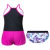Moggemol Kids Girls 3 Piece Tankini Swimsuit Floral Print Top with Boyshorts Bottoms Bathing Suit Swimwear Butterfly 8 Years view 2