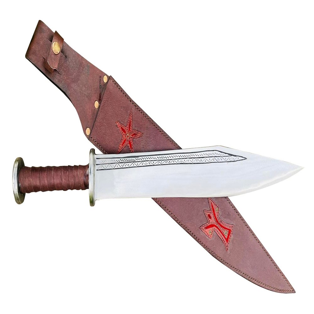 20" Viking Long Sword - Handmade Machete Knife - Nepal Made Kukri - Fixed Blade - High Graded Carbon Steel Balance Tempered