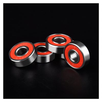 SUOFEILAIMU 20Pcs ABCE-11 608 Skate Scooter Skateboard Wheels Spare Bearings Ball Roller Precision Shafts Bearing 608RS (Color : Red, Inner Diameter : 8mm)