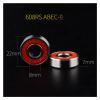 SUOFEILAIMU 20Pcs ABCE-11 608 Skate Scooter Skateboard Wheels Spare Bearings Ball Roller Precision Shafts Bearing 608RS (Color : Red, Inner Diameter : 8mm) view 3