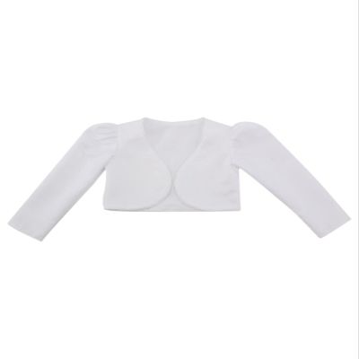 Baby Girl Long Sleeves Communion Christening Baptism White Bolero Flower Girl Formal Wedding Cardigan Jacket Age 0-3 Months