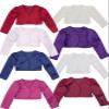 Baby Girl Long Sleeves Communion Christening Baptism White Bolero Flower Girl Formal Wedding Cardigan Jacket Age 0-3 Months view 3