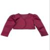Baby Girl Long Sleeves Communion Christening Baptism Burgundy Bolero Flower Girl Formal Wedding Cardigan Jacket Age 6-12 Months view 1