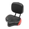 Backrest Saddle Bike Seat with Backrest, Comfort Bike Seats for Men & Women, 11.5" x 9.5" Universal Bicycle Tricycle Saddle Seat with Back Support, Faux Leather Foam Cycling Seat Cushion (Black Red) view 1