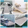KXKZREN Boat Flooring EVA Foam Decking Sheet Faux Teak Marine Mat Non-Slip Boat Carpet Self-Adhesive Flooring for Jon Boats Motorboat RV Yacht Kayak Swim Platform 44 x 94.5 inch,28.93 sq.ft view 4