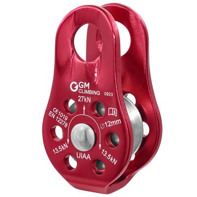 GM CLIMBING Fixed Micro Pulley 27kN CE UIAA Certified Slack Tender for Hitch Tending One Unit