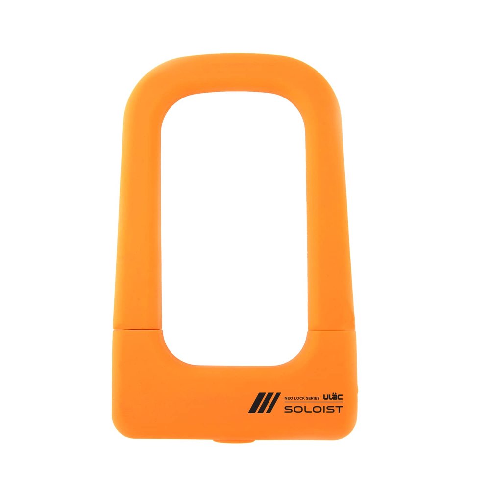 ULAC Soloist Sport Silicon Alloy U-Lock for Bike, Bicycle, Motorcycle and Scooter (Orange)