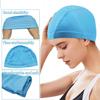 MIOKY 2 pcs Men Bathing Cap Women Swim Cap,Rose Lake Blue Bright Color Breathable Non-Waterproof Durable Nylon Cloth Fabric Swimming Hat for Adult Teen Youth Kids Boys Girls view 4