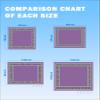ALAGEO Beach Blanket Geometric Greek Key Design Sandproof Waterproof Beach Mat Purple Sand Free Mat Quick Drying Beach Essentials for Vacation Lightweight with 4 Stakes & Corner Pockets 95"x80" view 2