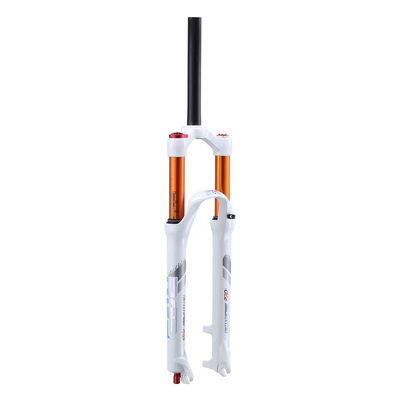 LYYCX 26" 27.5 Inch Suspension Fork Bike Air Front Forks, 1-1/8" Lightweight Alloy Travel: 120mm - 3 Colors (Color : White, Size : 26 inches)