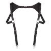 Alvivi Medieval Retro Faux Leather Suspenders with Adjustable Buckle Steampunk Suspenders for Men Cosplay Party Clubwear Black B One Size view 1