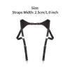 Alvivi Medieval Retro Faux Leather Suspenders with Adjustable Buckle Steampunk Suspenders for Men Cosplay Party Clubwear Black B One Size view 3