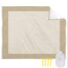Beach Blanket Farmhouse Khaki Beige Sandproof Waterproof Beach Mat Burlap Background Sand Free Mat Quick Drying Beach Essentials for Vacation Lightweight with 4 Stakes & Corner Pockets 108"x84" view 1