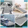 KXKZREN Boat Flooring EVA Foam Decking Sheet Faux Teak Marine Mat Non-Slip Boat Carpet Self-Adhesive Flooring for Jon Boats Motorboat RV Yacht Kayak Swim Platform 44 x 94.5 inch,28.93 sq.ft view 4