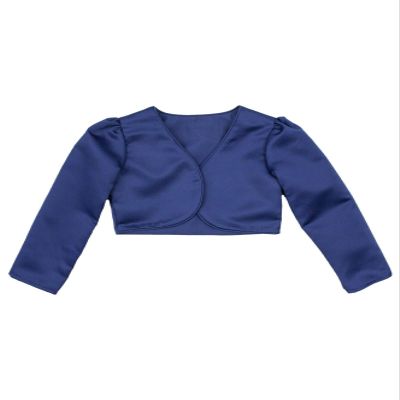 Baby Girl Long Sleeves Communion Christening Baptism Navy Blue Bolero Flower Girl Formal Wedding Cardigan Jacket Age 6-12 Months
