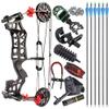 ZSHJGJR Archery M109E Compound Bow Steel Ball Catapult Hunting Dual-Purpose Compound Bow Set 30-60lbs Bowfishing Bow Right/Left Hand (Right Hand, Bow Set 2) view 1