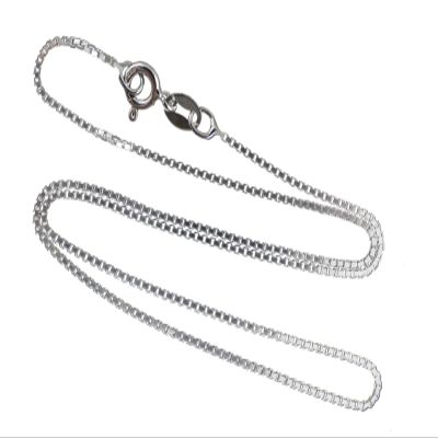 0.9mm Box Chain Necklace - 925 Sterling Silver - 16", 18", 20", 22", 24", 30"