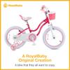 RoyalBaby Girls Bike with Training Wheels and KickstandStargirl Kids Bicycle 16 Inch Toddlers to Big Kids 4-7 Years, Star Pink view 2