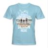 Kids Personalized Individual Style Design Short Sleeve Premium T-Shirts Tees Top - Light Blue - L - Your Own Design and Text view 1
