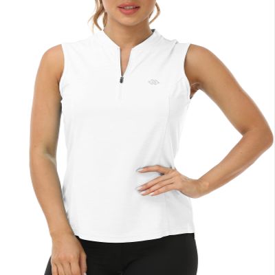 JINSHI White Golf Shirt Womens Dry Fit Pickleball Shirts Women Loose Fit Golf Tshirts Golf Clothes White Large