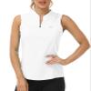 JINSHI White Golf Shirt Womens Dry Fit Pickleball Shirts Women Loose Fit Golf Tshirts Golf Clothes White X-Large view 1