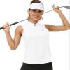 JINSHI White Golf Shirt Womens Dry Fit Pickleball Shirts Women Loose Fit Golf Tshirts Golf Clothes White X-Large view 3