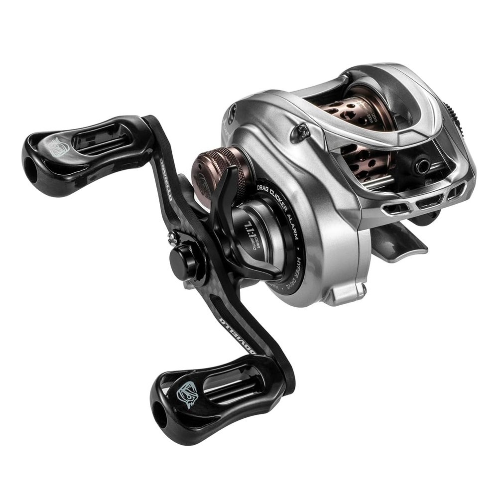 DOVIELLO HICC50 Compact Baitcaster Fishing Reels - 4.7oz Ultra Smooth Fishing Reel with Magnetic Brake, 7.1:1 Speed Ratio and 10+1 Bearing Reels Equipped for Saltwater Outdoor - Right Hand