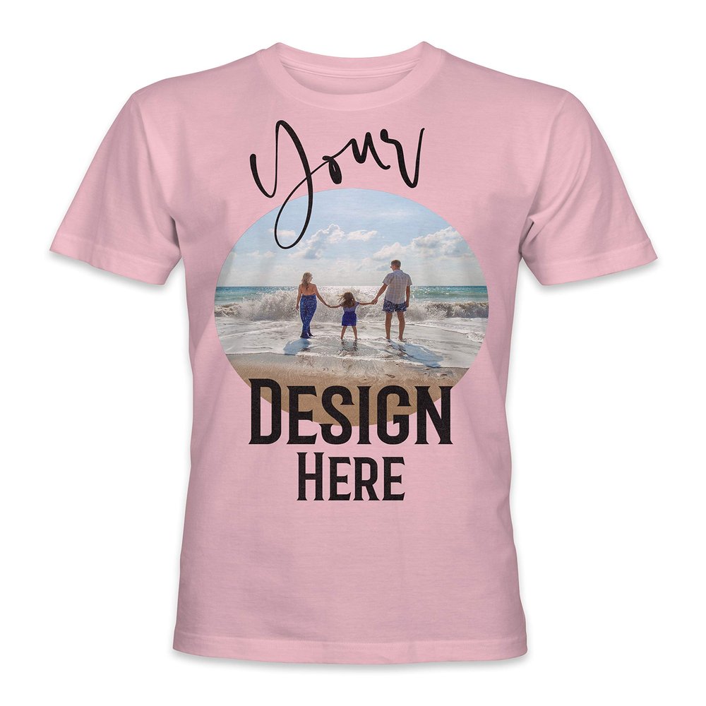 Kids Personalized Individual Style Design Short Sleeve Premium T-Shirts Tees Top - Pink Shadow Rose - XXL - Your Own Design and Text