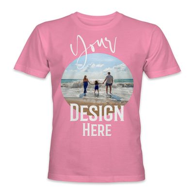 Kids Personalized Individual Style Design Short Sleeve Premium T-Shirts Tees Top - Pink (Fluo) - L - Your Own Design and Text