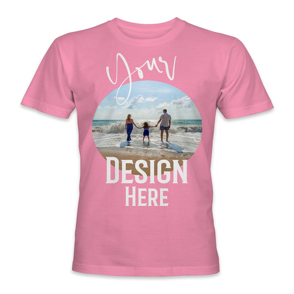 Kids Personalized Individual Style Design Short Sleeve Premium T-Shirts Tees Top - Pink (Fluo) - L - Your Own Design and Text