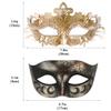Coddsmz Couple Masquerade Mask Set Venetian Party Mardi Gras Halloween Costume Fancy Dress Mask for Women Men view 2