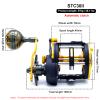 CAMEKOON Level Wind Star Drag Round Trolling Reel, Right Hand, Conventional Baitcasting Fishing Reel with Powerful Handle for Saltwater Big Game view 2