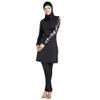 OBEEII Womens Muslim Swimsuits Full Coverage Long Sleeve Swimwear Burkini Hijab Bathing Suit Black02 3XL view 3