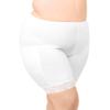 Undersummers Shortlette Slip Shorts, Thigh Anti Chafing Shorts Women, Underwear with Leg Pockets and Leg Lace, 9 (3X, White) view 2