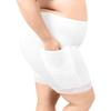 Undersummers Shortlette Slip Shorts, Thigh Anti Chafing Shorts Women, Underwear with Leg Pockets and Leg Lace, 9 (3X, White) view 3
